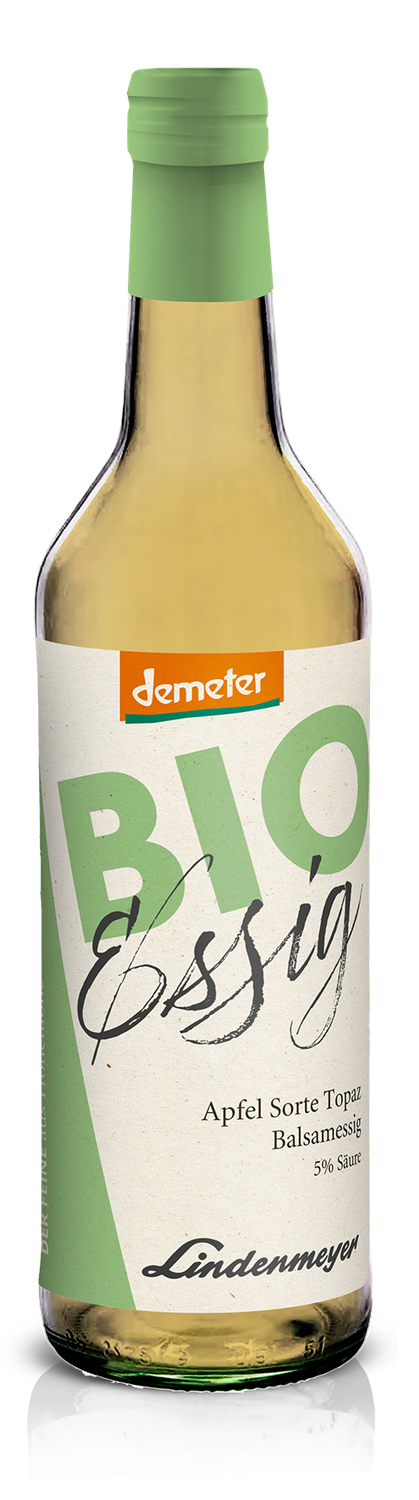 BIO Essig fein, Apfel Sorte Topaz Balsamessig DEMETER, 5% Säure, 500ml