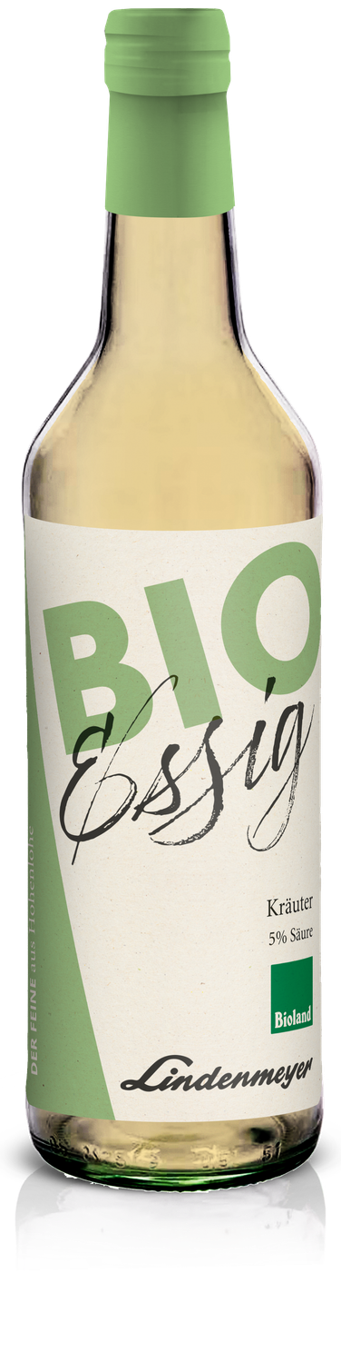 BIO Essig fein,  Kräuter BIOLAND, 5% Säure, 500ml