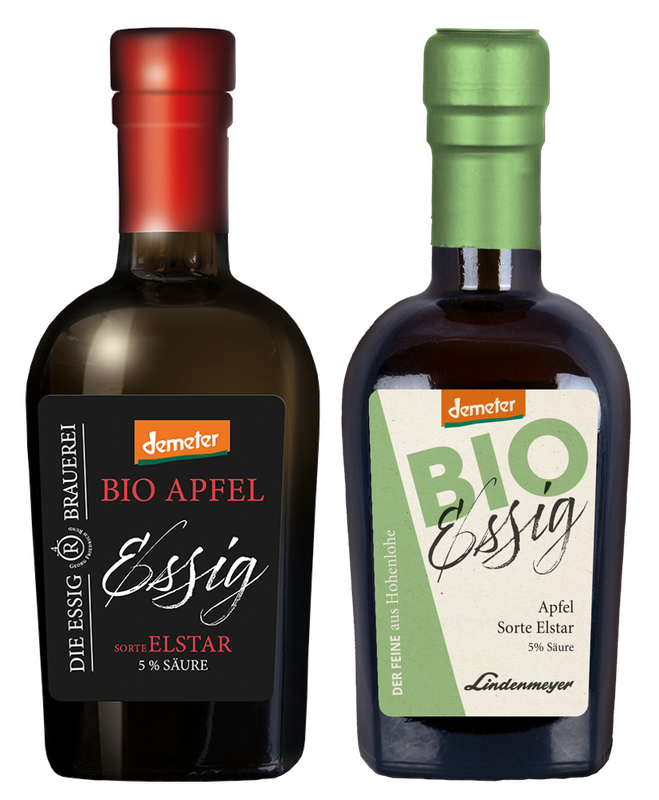 BIO Essig fein, Apfel Sorte Elstar DEMETER, 5% Säure, 250ml BIO Essig fein, Apfel Sorte Elstar DEMETER, 5% Säure, 250ml