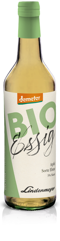 BIO Essig fein, Apfel Sorte Elstar DEMETER, 5% Säure, 500ml BIO Essig fein, Apfel Sorte Elstar DEMETER, 5% Säure, 500ml