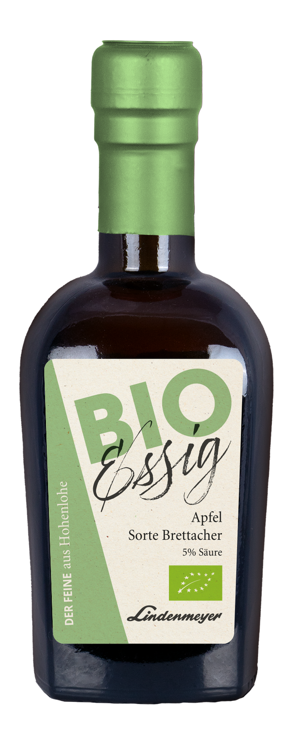 BIO Essig fein, Apfel Sorte Brettacher, 5% Säure, 250ml