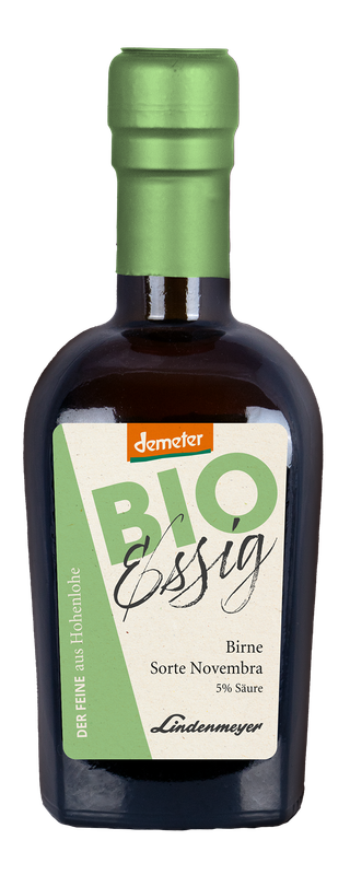 BIO Essig fein, Birne Sorte Novembra DEMETER, 5% Säure, 250ml BIO Essig fein, Birne Sorte Novembra DEMETER, 5% Säure, 250ml