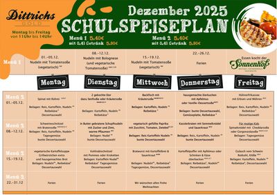 Probierangebot 1 Menü Probierangebot 1 Menü