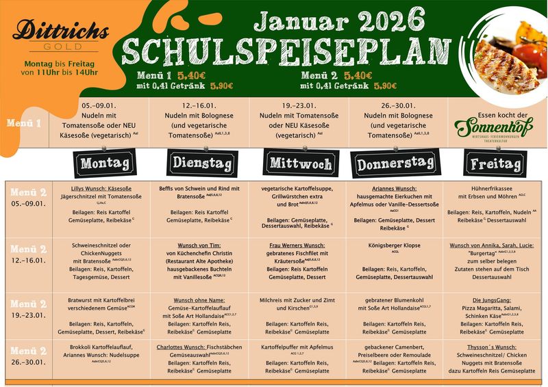 Probierangebot 1 Menü