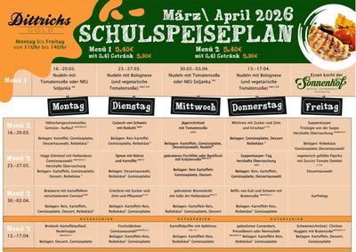 Probierangebot 1 Menü Probierangebot 1 Menü