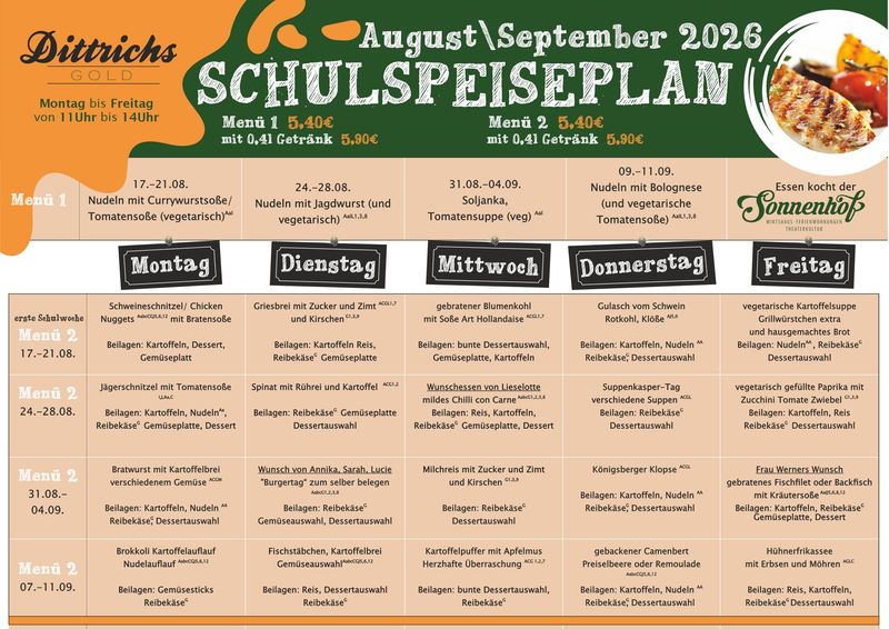 Probierangebot 1 Menü