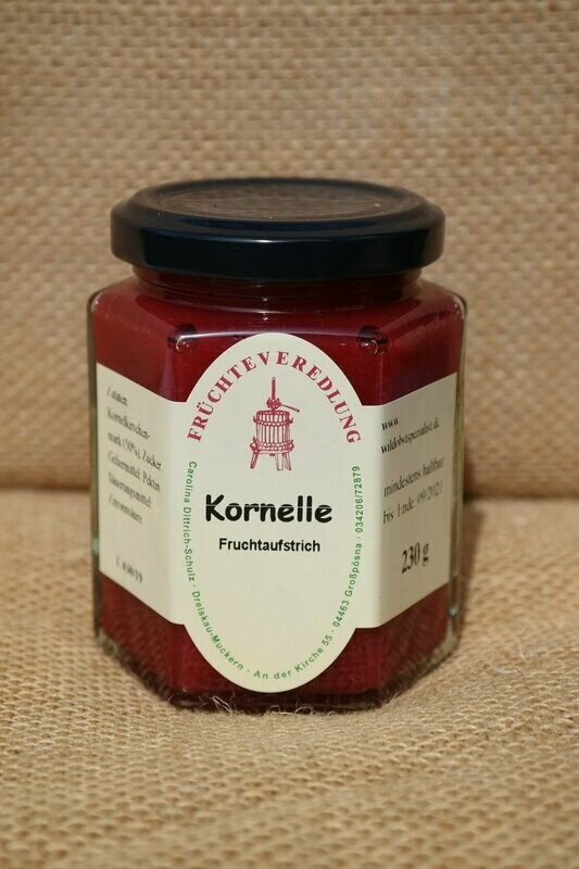 Fruchtaufstrich Kornelle (Kornelkirsche) 230 g Fruchtaufstrich Kornelle (Kornelkirsche) 230 g