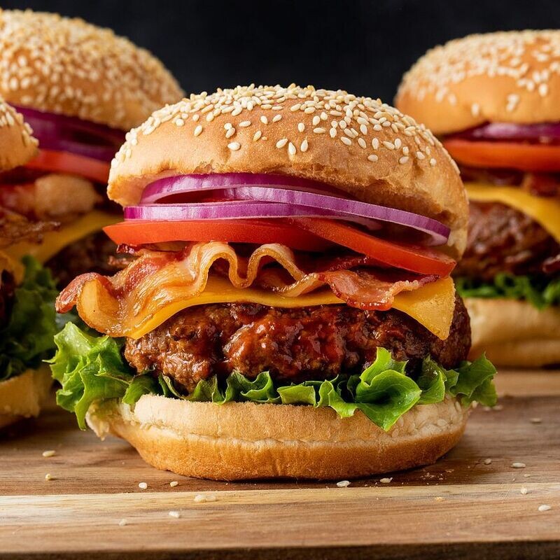 Bacon &amp; Cheese Beef Burger