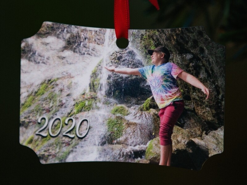 Double sided Christmas Photo Ornament Berlin Horizontal