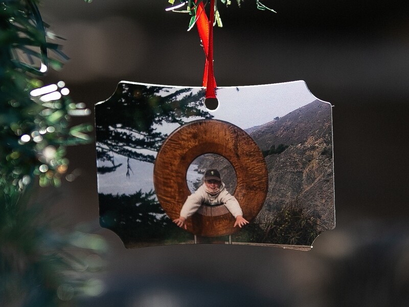 Double sided Christmas Photo Ornament Berlin Horizontal