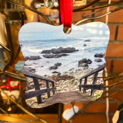 Double Sided Photo Christmas Ornament - Prague Style
