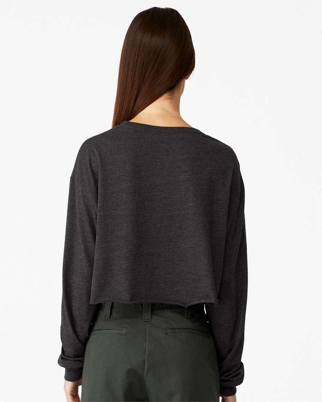 Lady Pirates Crop Long Sleeve Tee Dark Gray Heather