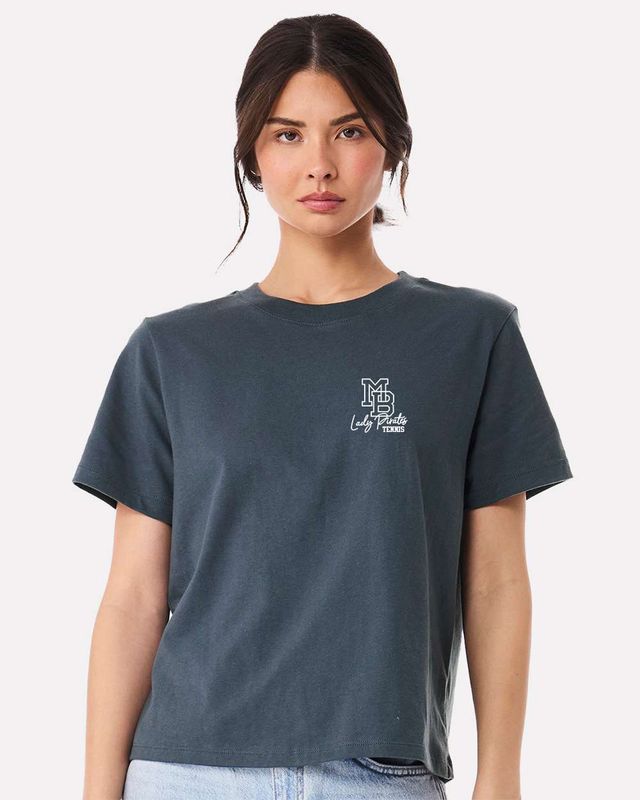Lady Pirates Tennis Heavyweight Women's Tee Vintage Navy