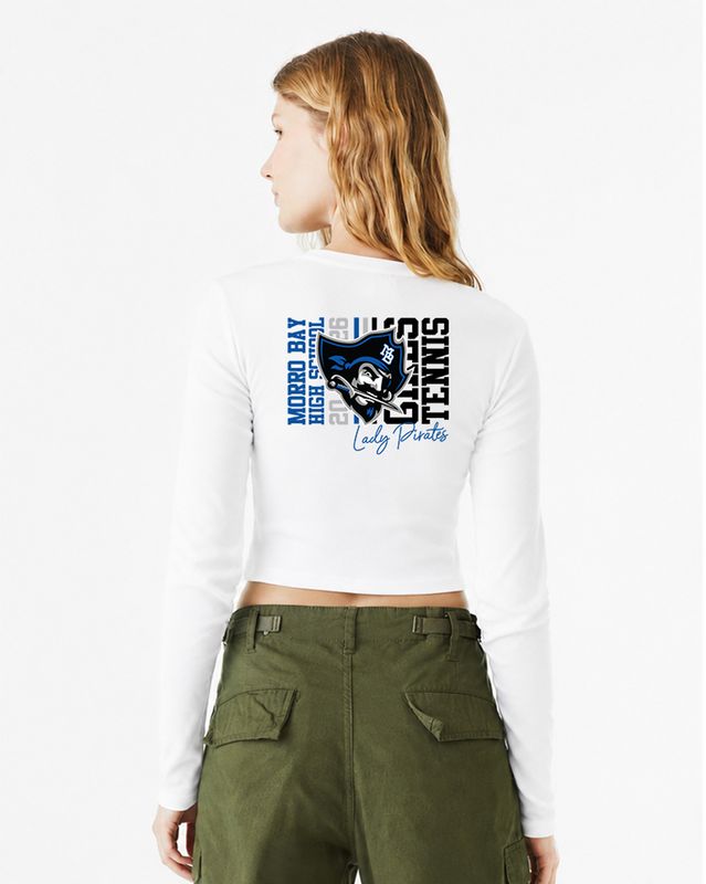 Lady Pirates Micro Rib Long Sleeve Baby Tee