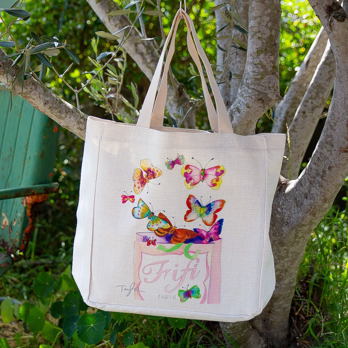 Fifi Deep Pocket Tote Butterflies Flying Fifi Deep Pocket Tote Butterflies Flying