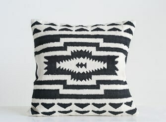 24&quot; Black Kilim Pillow