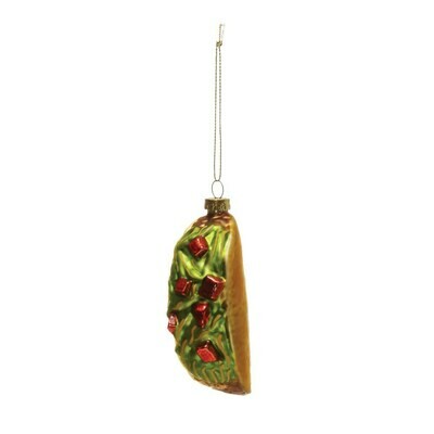 Taco glass ornament 4&quot;