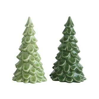 Green Stoneware Tree 5 1/2&quot;