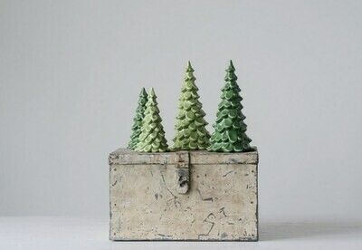 Green Stoneware Tree 5 1/2"