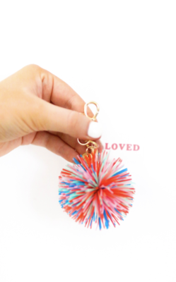 Pom Keychain  - Loved