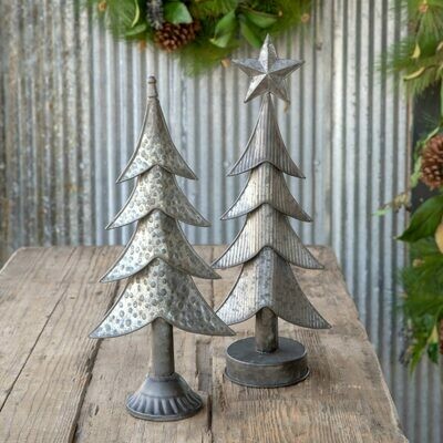 Aged Tinwork Christmas Tree