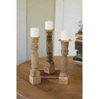 Reclaimed Baniser Candle Set of 3