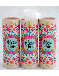 Car Tissues - Cream Floral 