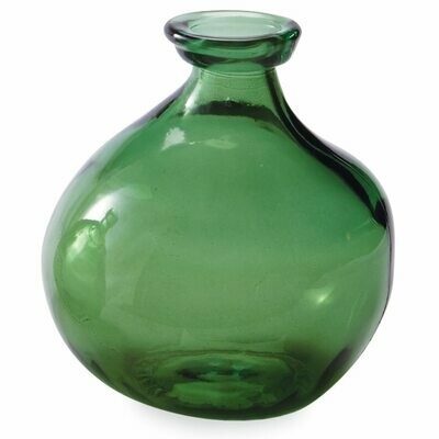 Green short irregular vase