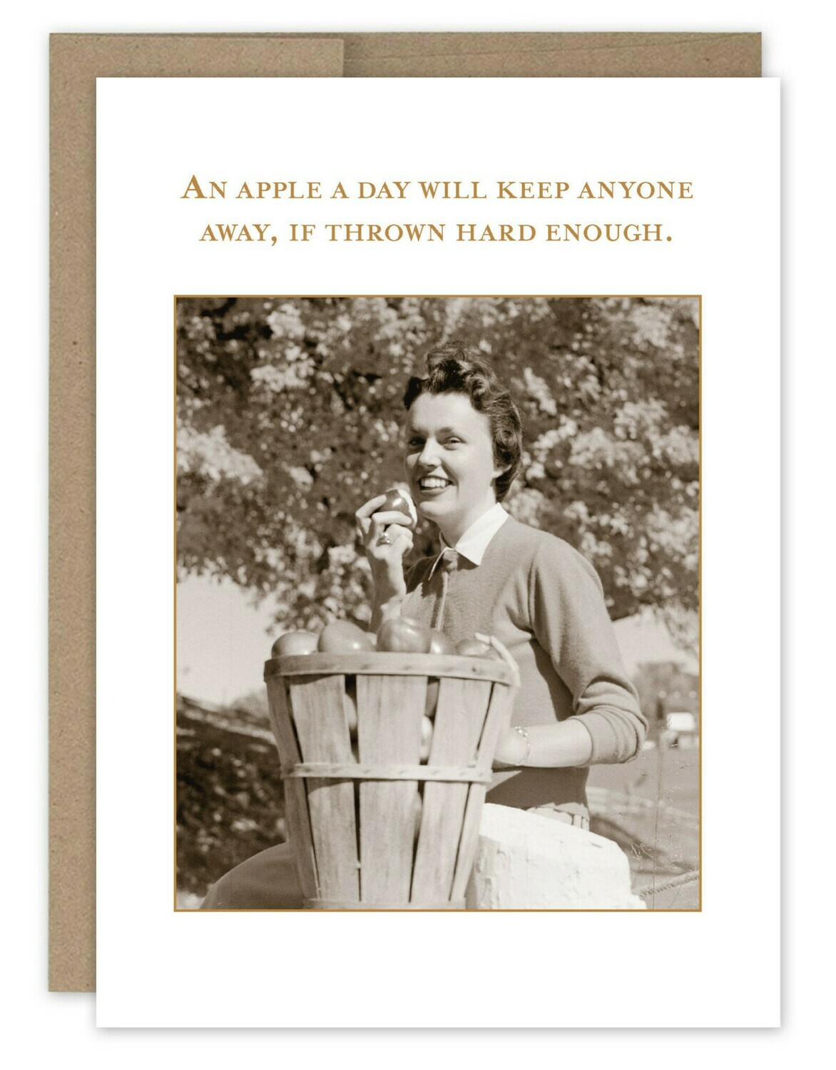Card-An apple a day will keep anyone away
