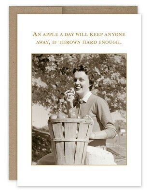Card-An apple a day will keep anyone away