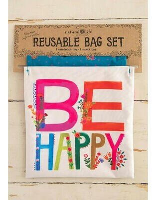 Reusable Lunch Bag - Be Happy 