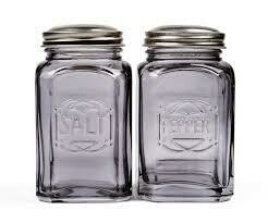 Retro Salt and Pepper Shakers- Gray 