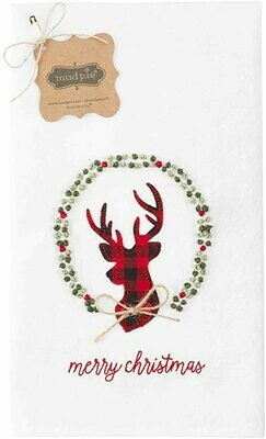 Merry Deer French Knot Towel 