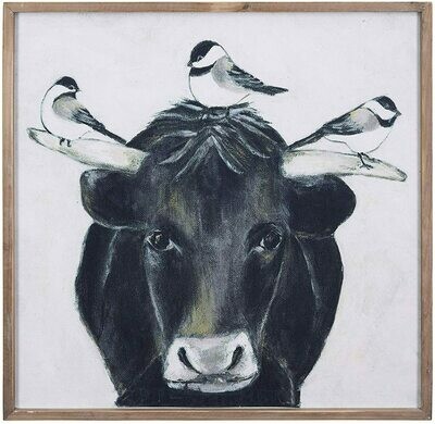 Wood Bull Canvas