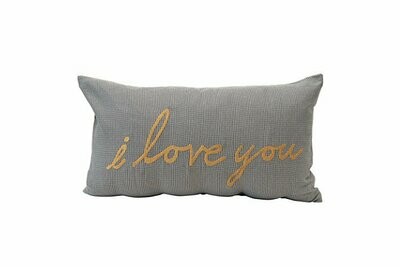 I Love You Cotton Lumbar Pillow 