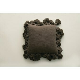 Square Cotton Pillow w/ Tassels