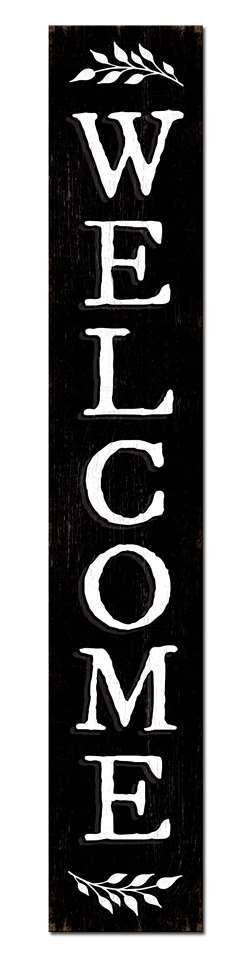 Black Welcome Porch Board
