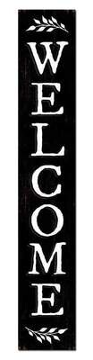 Black Welcome Porch Board