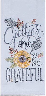 Gather Embroidered Sunflower Towel 