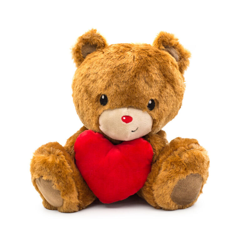 Cinnamon Bun Teddy With Heart