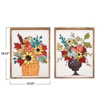 Fall Vase Painted Wall Decor
