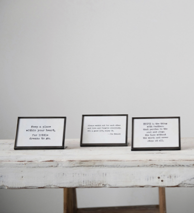 Large Glass Frames with Quotes