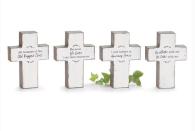 Wooden White Religious Crosses