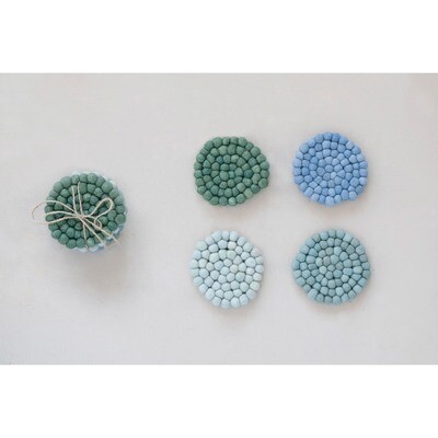 Ball Greens Colored Coasters