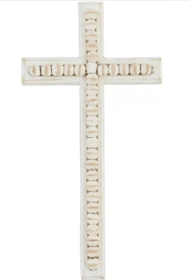 Large Beaded Wooden Cross