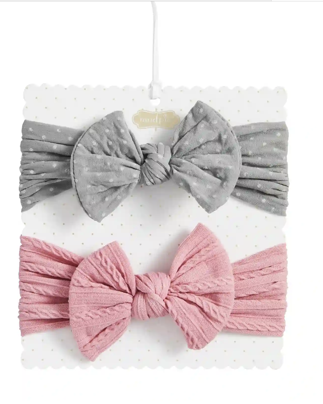 Pink and Grey Bows