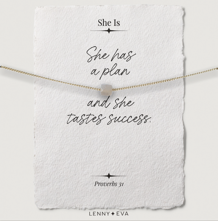 She is Necklace Beige Stone