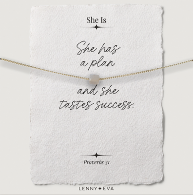She is Necklace Beige Stone