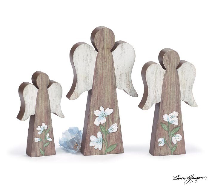 Large Wooden Angels