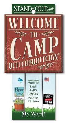 Welcome To Camp Quitcher Stand Out Squares